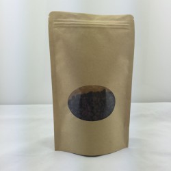 牛皮紙橢圓開(kāi)窗袋，瓜子、茶葉包裝袋