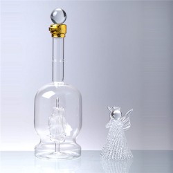 手工玻璃工藝酒瓶訂制帆船工藝玻璃酒瓶廠(chǎng)家